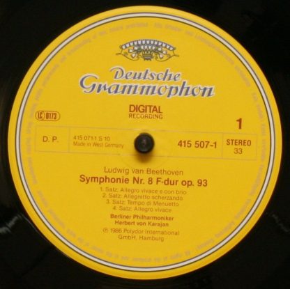 Deutsche Grammophon 415 507-1 - Beethoven : Symphonie No. 8 Ouve - Image 4