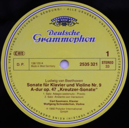 Deutsche Grammophon 2535 321 - Violinsonaten Nr. 9 A-dur »Kreutz - Image 3