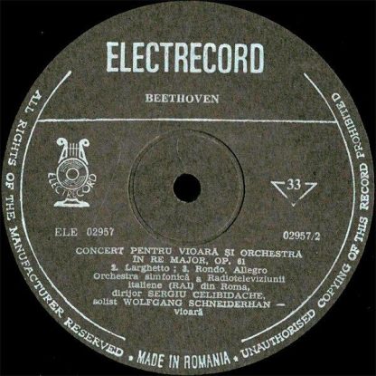 Electrecord ELE 02957 - Concerto For Violin And Orchestra = Conc - Image 4