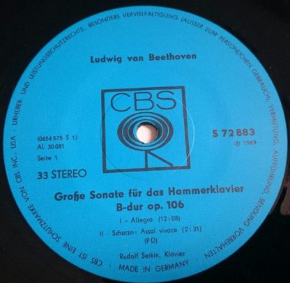 CBS S 72 883 - Hammerklaviersonate - Image 3