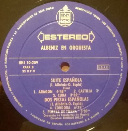 Hispavox HHS 10-209 - Albéniz En Orquesta - Image 4