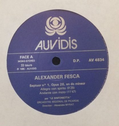 Auvidis AV4834 - Alexander Fesca - Septuor N°1 Opus 26 En Do Min - Image 3