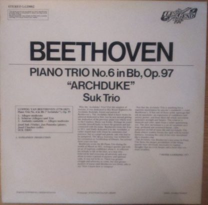 Legend LGD002 - Beethoven: Piano Trio No. 6 In Bb, Op. 97 "Archd - Image 2