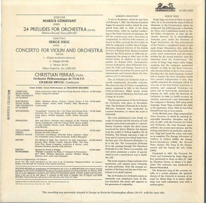 HELIODOR H/HS 25058 - 24 Preludes For Orchestra / Concerto For V - Image 2