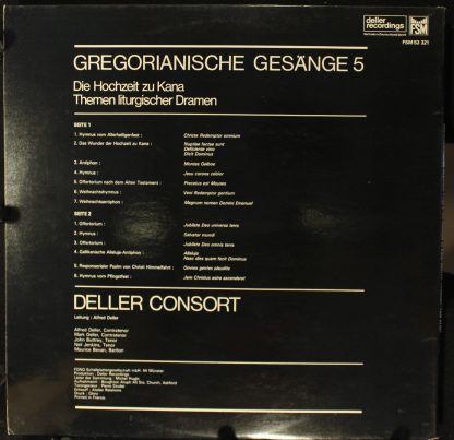 Deller Recordings FSM 53 321 - Gregorianische Gesänge Teil Fünf - Image 2