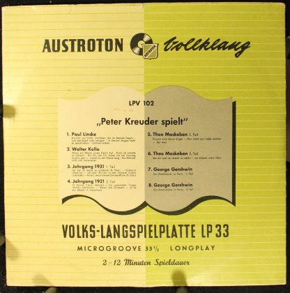 Austroton LPV 102 - "Peter Kreuder Spielt"