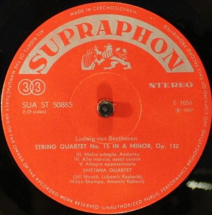 Supraphon 50885 - String Quartet No. 15 In A Minor, Op. 132 - Image 4