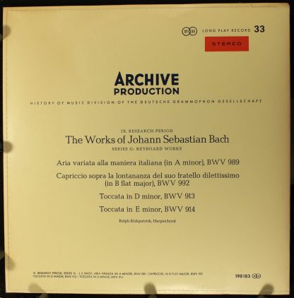 Archiv Produktion 198 183 - Das Schaffen Johann Sebastian Bachs - Image 2