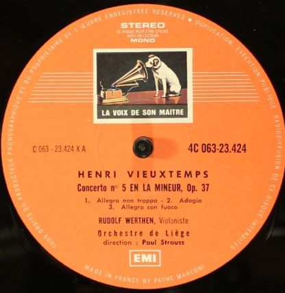 EMI 4C 063-23424 - 5th Concerto In A Minor / 7th Concerto In A M - Image 3