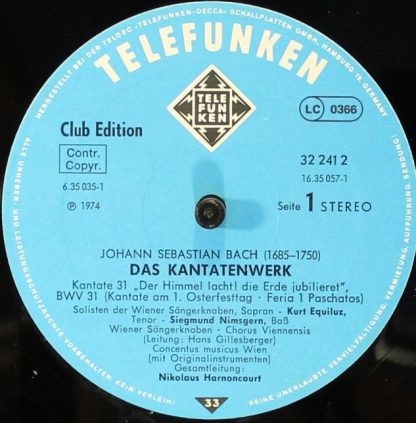 Telefunken 16.35057 - Das Kantatenwerk  Kantaten 31 - 4 - 66 - 1 - Image 4