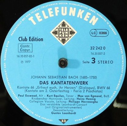 Telefunken 16.35057 - Das Kantatenwerk  Kantaten 31 - 4 - 66 - 1 - Image 5