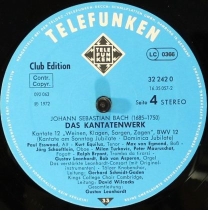 Telefunken 16.35057 - Das Kantatenwerk  Kantaten 31 - 4 - 66 - 1 - Image 6