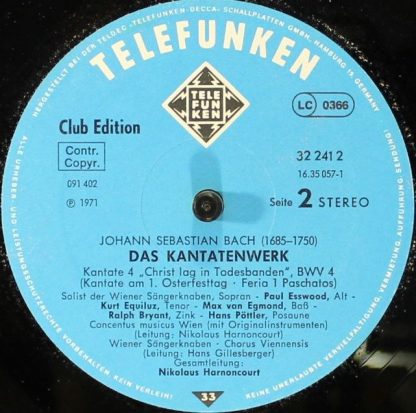 Telefunken 16.35057 - Das Kantatenwerk  Kantaten 31 - 4 - 66 - 1 - Image 7