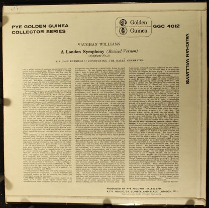 Pye Golden Guinea Records GSGC 14012 - A London Symphony (Revise - Image 2