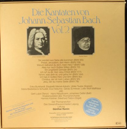 Eurodisc 89822 X - Les Cantates de Bach Vol. 2 - Image 2