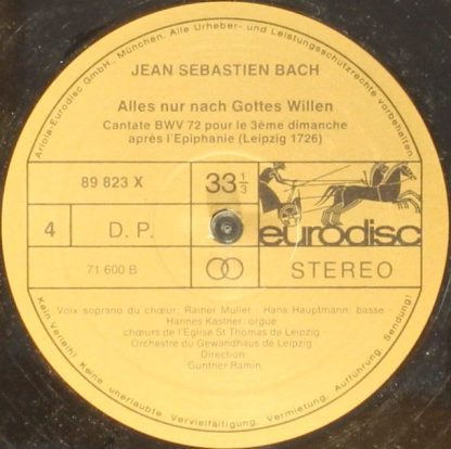 Eurodisc 89822 X - Les Cantates de Bach Vol. 2 - Image 6