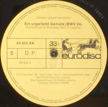 Eurodisc 89822 X - Les Cantates de Bach Vol. 2 - Image 11