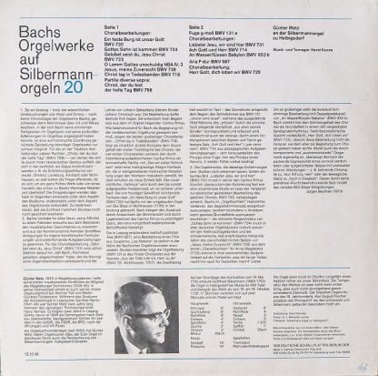 Eterna 8 26 353 - Bachs Orgelwerke Auf Silbermannorgeln 20: Günt - Image 2