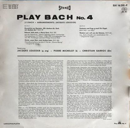 DECCA SLK 16 281-P - Play Bach 4 - Image 2