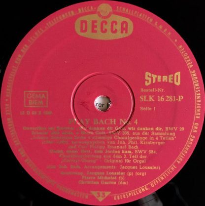 DECCA SLK 16 281-P - Play Bach 4 - Image 3