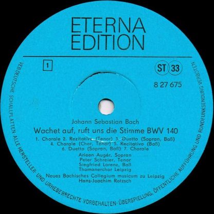 Eterna 8 27 675 - Wachet Auf, Ruft Uns Die Stimme BWV 140 - Wie - Image 3