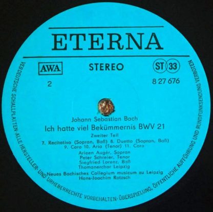 Eterna 8 27 676 - Ich Hatte Viel Bekümmernis Kantate BWV 21 - Image 4