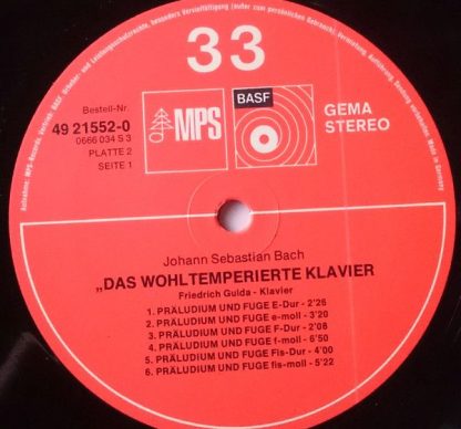 MPS 49 21552-0 - Das Wohltemperierte Klavier (Erster Teil) - Image 9