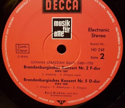 DECCA 6.41730 AF - Brandenburgische Konzerte Nr. 1, 2, 5 - Image 3