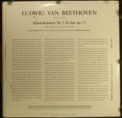 Electrola WALP 1051 - Klavierkonzert Nr.5 Es-Dur Op.73 - Image 2