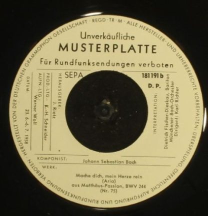 Archiv Produktion 181 191 SEPA - Aus Der Matthäus-Passion, BWV 2 - Image 3