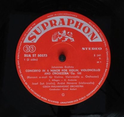 Supraphon SUA ST 50573 - Tragic Overture / Concerto For Violin A - Image 5