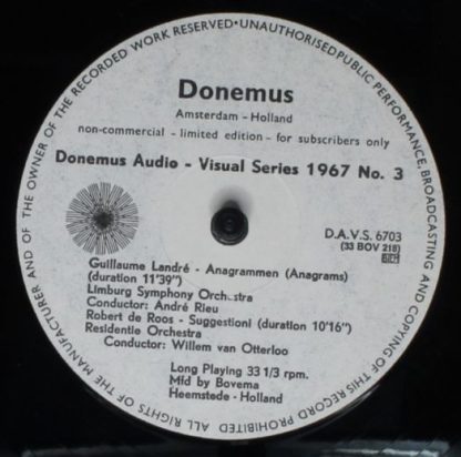 Donemus DAVS 6703 - Anagrammen (Anagrams) / Suggestioni / Concer