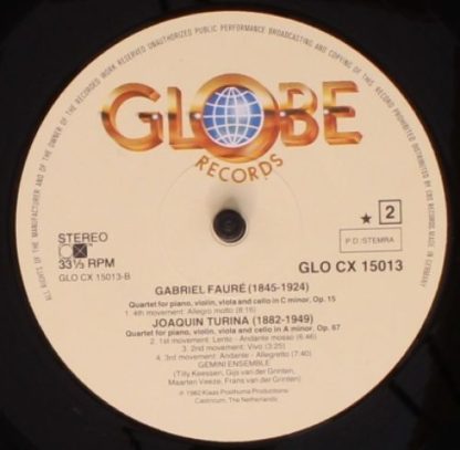 Globe GLO CX 15013 - Piano Quartet in C minor, Op. 15, Piano Qua - Image 4