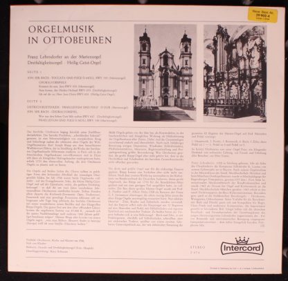 Intercord J 074 - Orgelmusik In Ottobeuren - Image 2