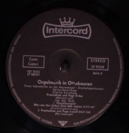 Intercord J 074 - Orgelmusik In Ottobeuren - Image 4