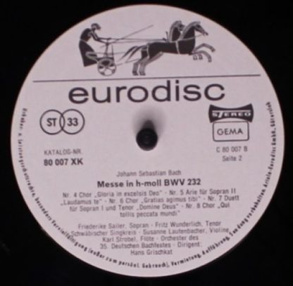 Eurodisc 80 010 XK - Messe In H-Moll - Image 4