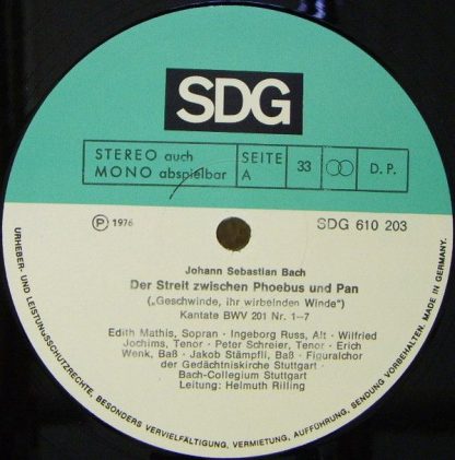 SDG 610 203 - Der Streit Zwischen Phoebus Und Pan - Kantate BWV - Image 3