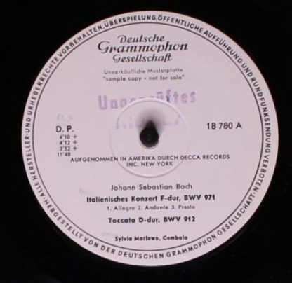 Deutsche Grammophon 18 780 - Italienisches Konzert Und Andere We