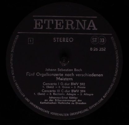 Eterna 8 26 352 - Orgelwerke 21 (Fünf Orgelkonzerte Nach Verschi - Image 3