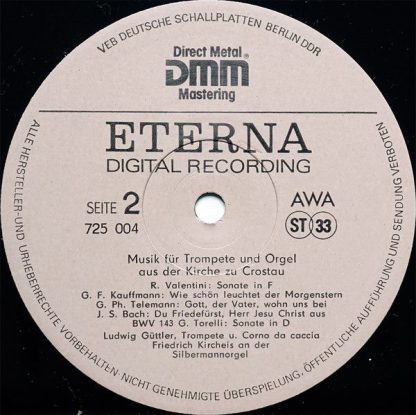 Eterna 725 004 - Musik Für Trompete Und Orgel Aus Der Kirche Zu - Image 4