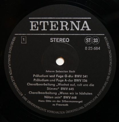 Eterna 8 25 684 - Hans Otto An Der Silbermannorgel Zu Fraureuth - Image 3