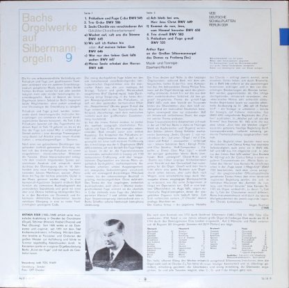 Eterna 8 25 781 - Johann Sebastian Bach, Arthur Eger - Bachs Org - Image 2