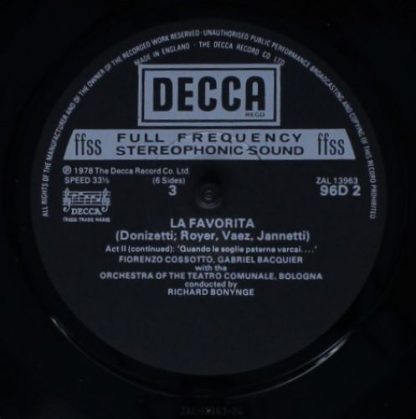 DECCA D96D 3 - Gaetano Donizetti, Fiorenza Cossotto, Luciano Pav - Image 9