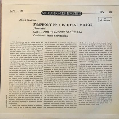 Supraphon LPV 122 - Symphony No. 4 In E Flat Major "Romantic" - Image 2