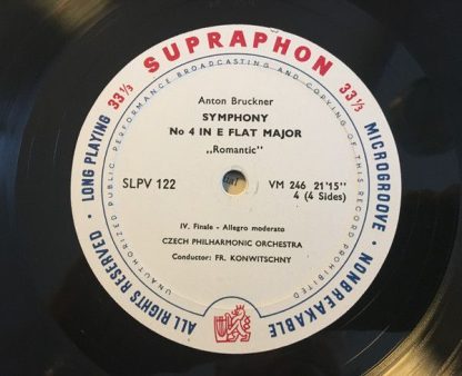 Supraphon LPV 122 - Symphony No. 4 In E Flat Major "Romantic" - Image 3