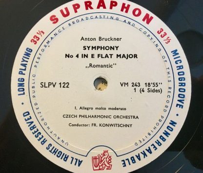 Supraphon LPV 122 - Symphony No. 4 In E Flat Major "Romantic" - Image 4