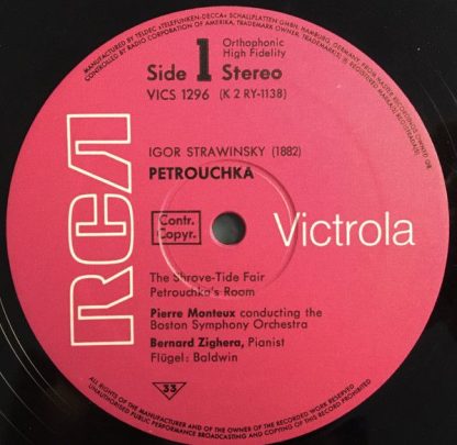 RCA Victrola VICS 1296 - Petrouschka (Complete Version 1911) - Image 3