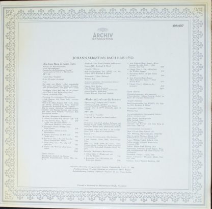 Archiv Produktion 198 407 - Kantaten · Cantatas »Ein Feste Burg - Image 2