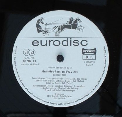 Eurodisc 80 613 XK - Matthäus-Passion - Image 6