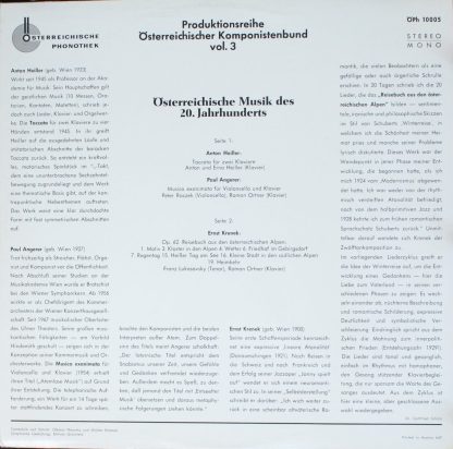 Österreichische Phonothek ÖPh 10005 - Österreichische Musik des - Image 2